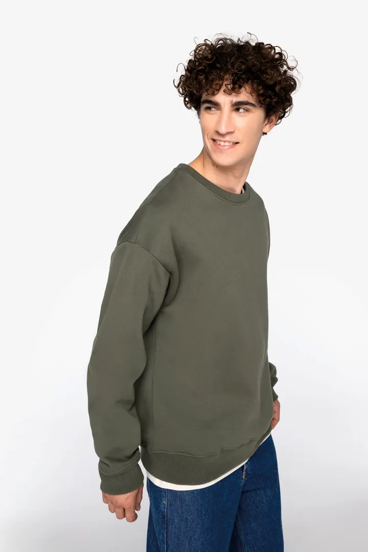 Umweltfreundliches Oversize Unisex-Sweatshirt mit Rundhalsausschnitt 1