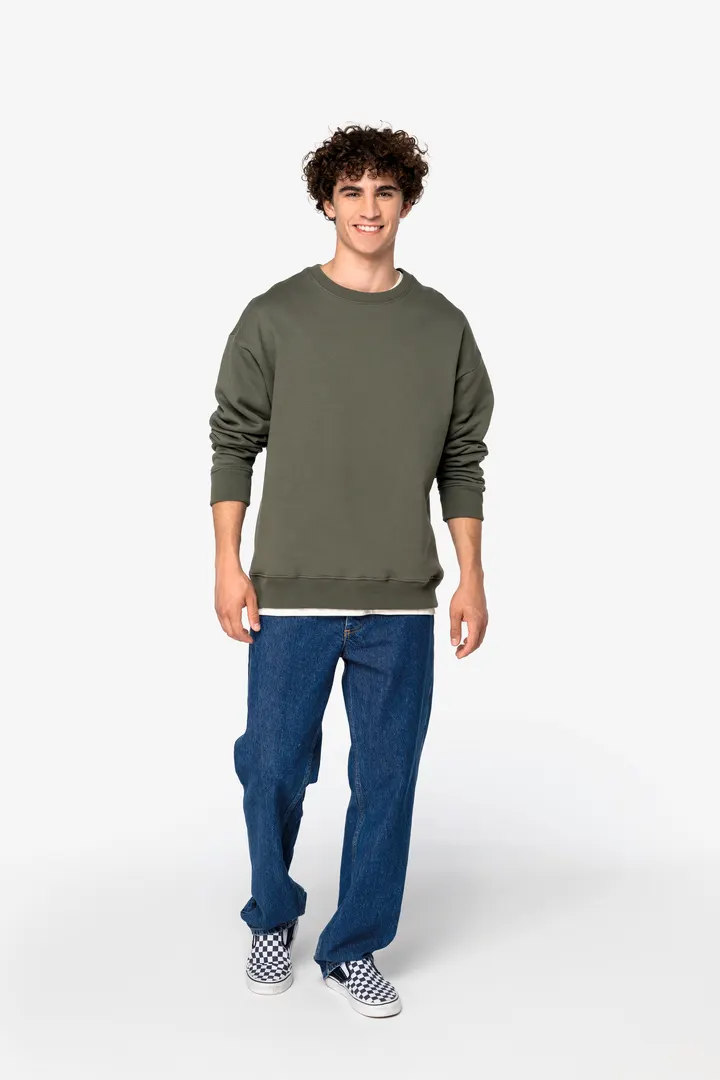Umweltfreundliches Oversize Unisex-Sweatshirt mit Rundhalsausschnitt 2