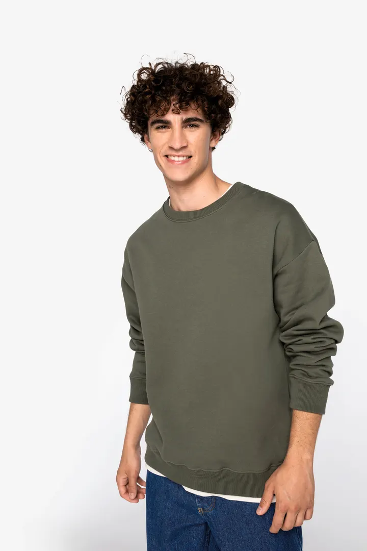 Umweltfreundliches Oversize Unisex-Sweatshirt mit Rundhalsausschnitt 3