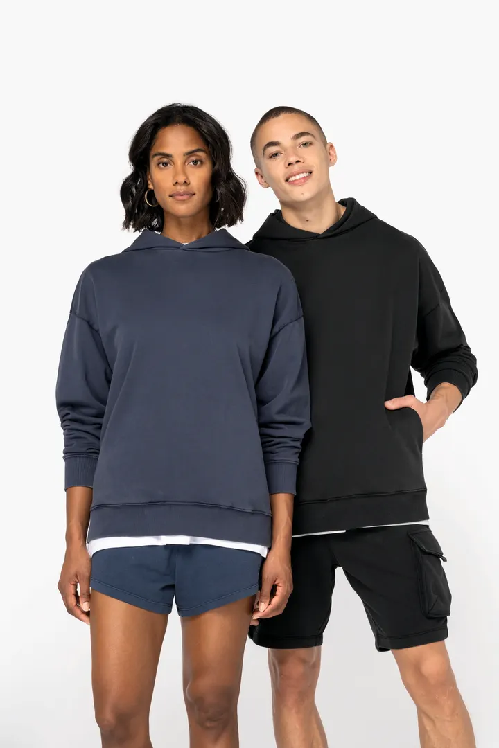 Ausgewaschenes umweltfreundliches Oversize Unisex-Kapuzensweatshirt 6