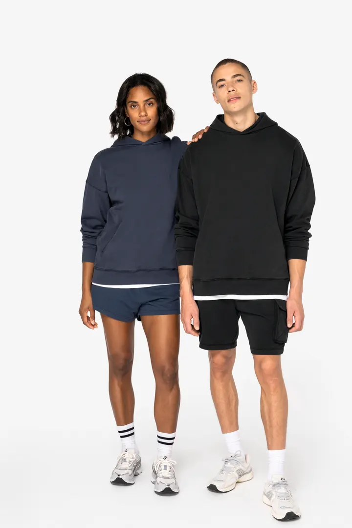 Ausgewaschenes umweltfreundliches Oversize Unisex-Kapuzensweatshirt 7