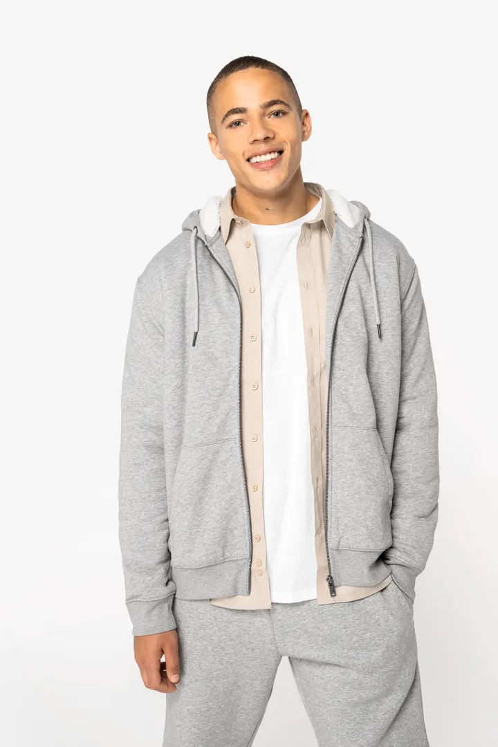 Sweat-shirt écoresponsable zippé doublé en sherpa unisexe 6