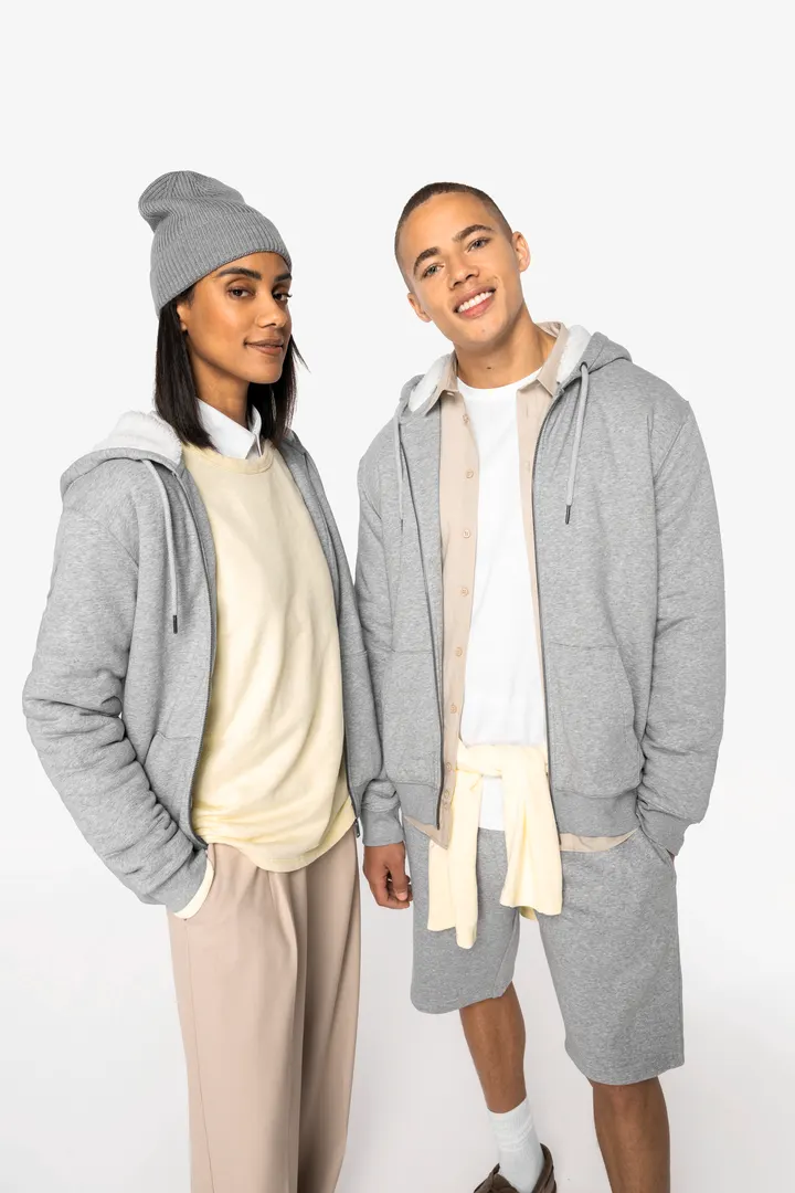 Sweat-shirt écoresponsable zippé doublé en sherpa unisexe 8