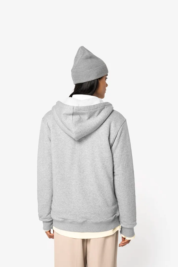Sweat-shirt écoresponsable zippé doublé en sherpa unisexe 2