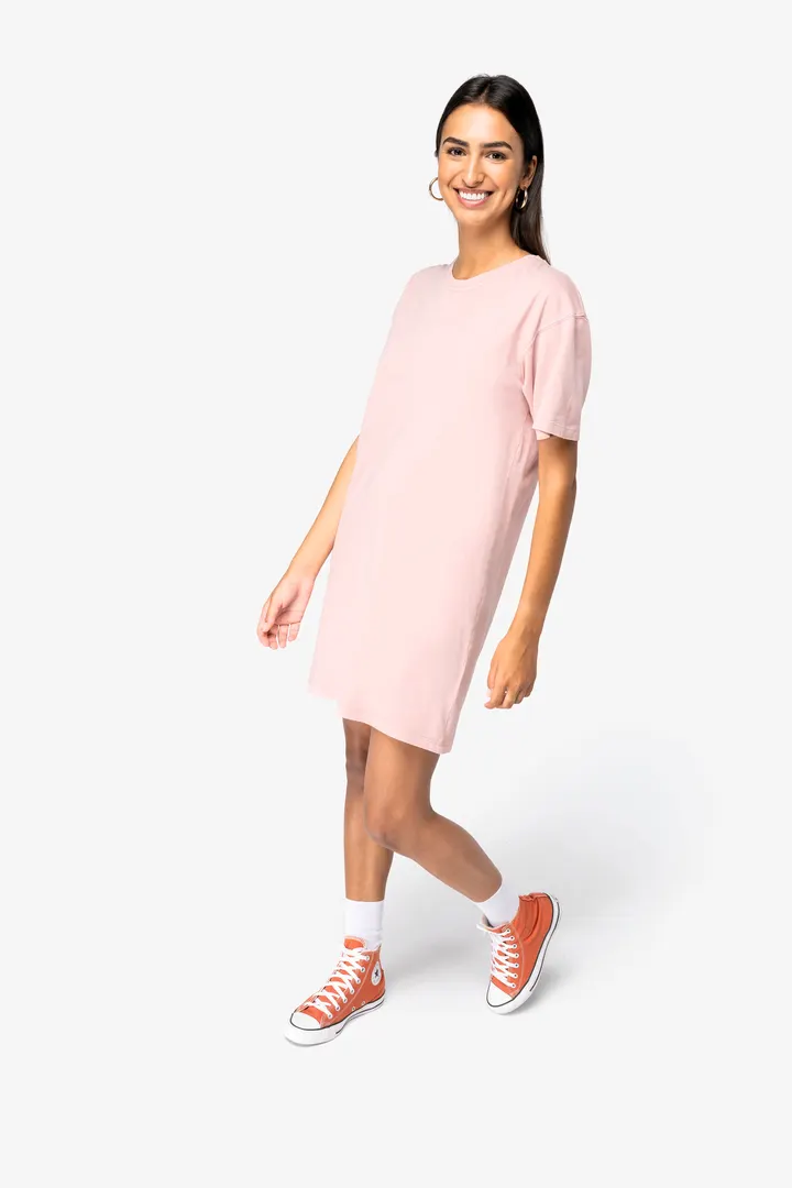 Robe t-shirt écoresponsable délavée femme 1