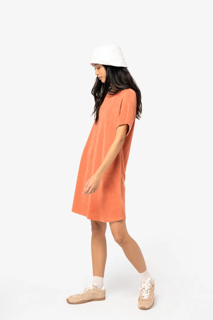 Robe t-shirt écoresponsable en éponge à épaules tombantes femme 2