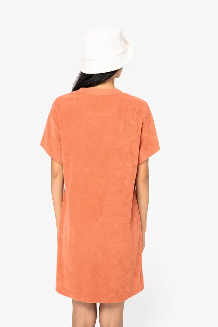 Robe t-shirt écoresponsable en éponge à épaules tombantes femme 6