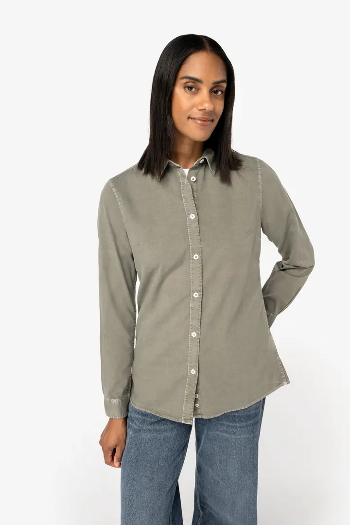 Chemise écoresponsable délavée femme 2