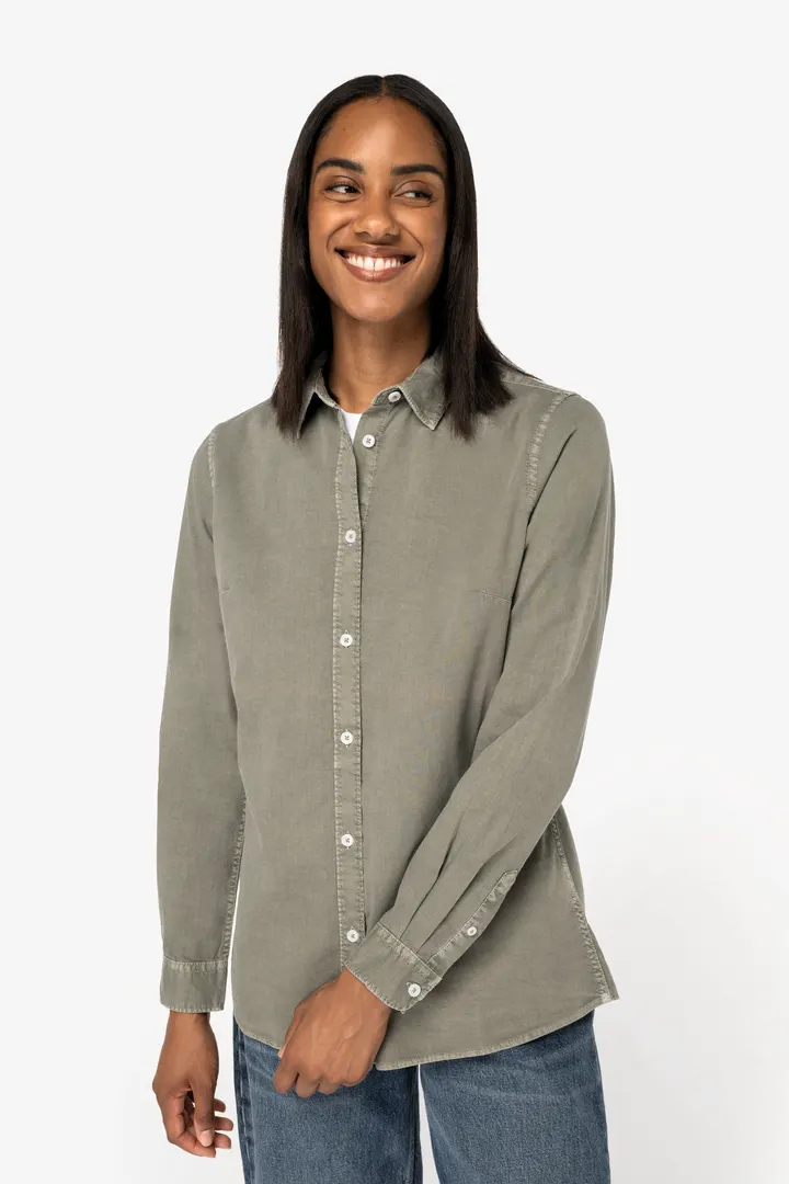 Chemise écoresponsable délavée femme 3