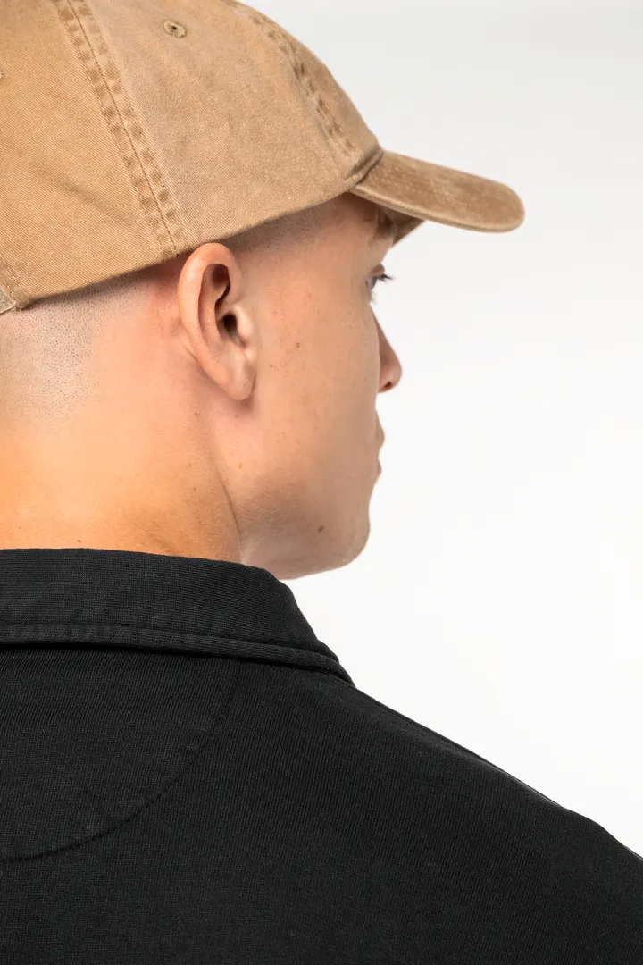 Umweltfreundliche Ausgewaschenes Herren Überhemd aus gebürstetem Molton 12