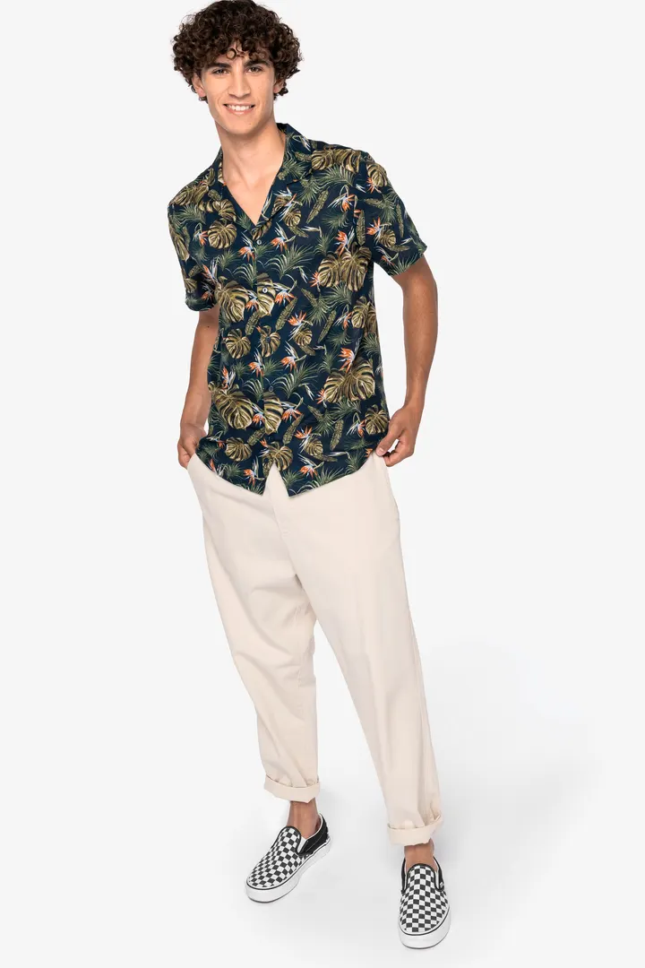Herrenhemd mit Hawaii Motiven 3