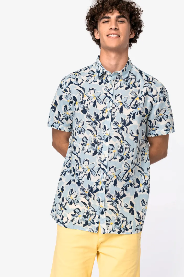 Chemise imprimé végétal homme 2