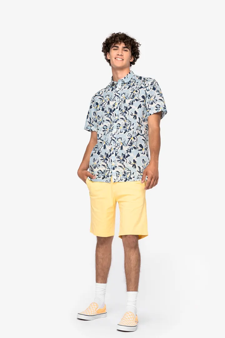 Chemise imprimé végétal homme 3