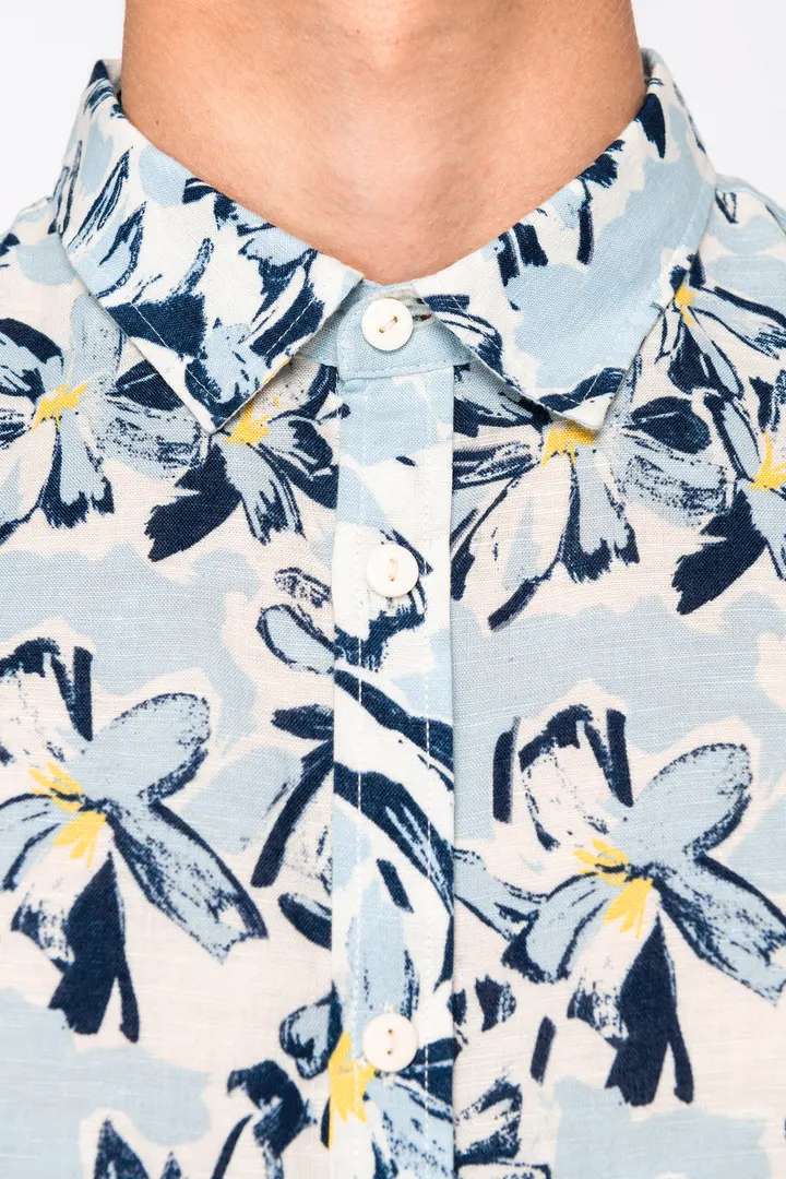 Chemise imprimé végétal homme 4