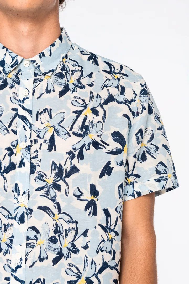 Chemise imprimé végétal homme 5