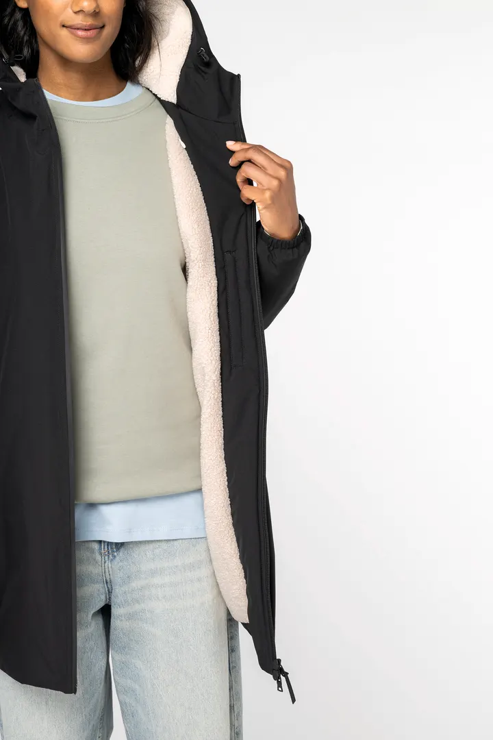 Umweltfreundliche Vollständige wasserdichte und gefütterte Sherpa Unisex-Jacke 11