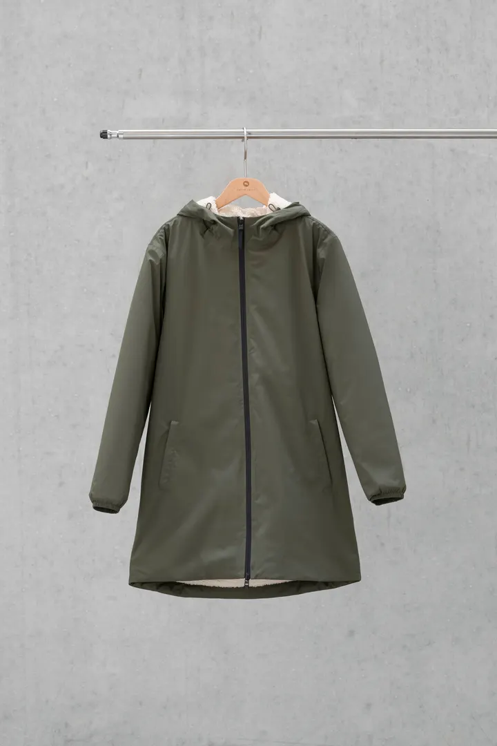 Umweltfreundliche Vollständige wasserdichte und gefütterte Sherpa Unisex-Jacke 13