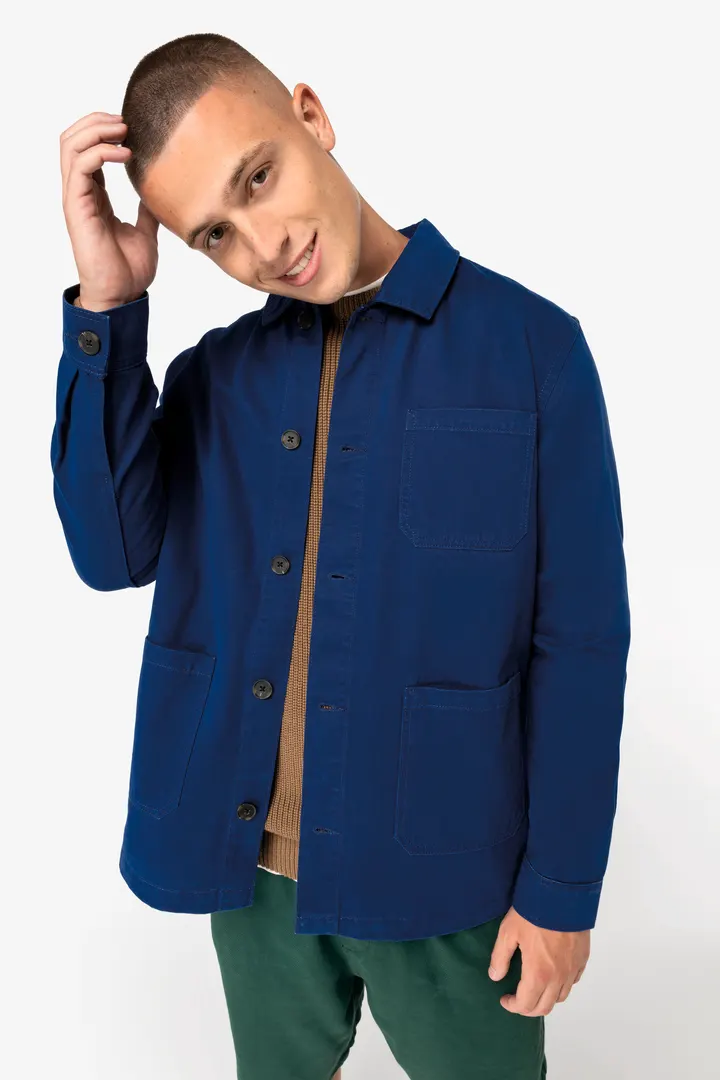 Gewaschene nachhaltige Unisex-Workerjacke 4