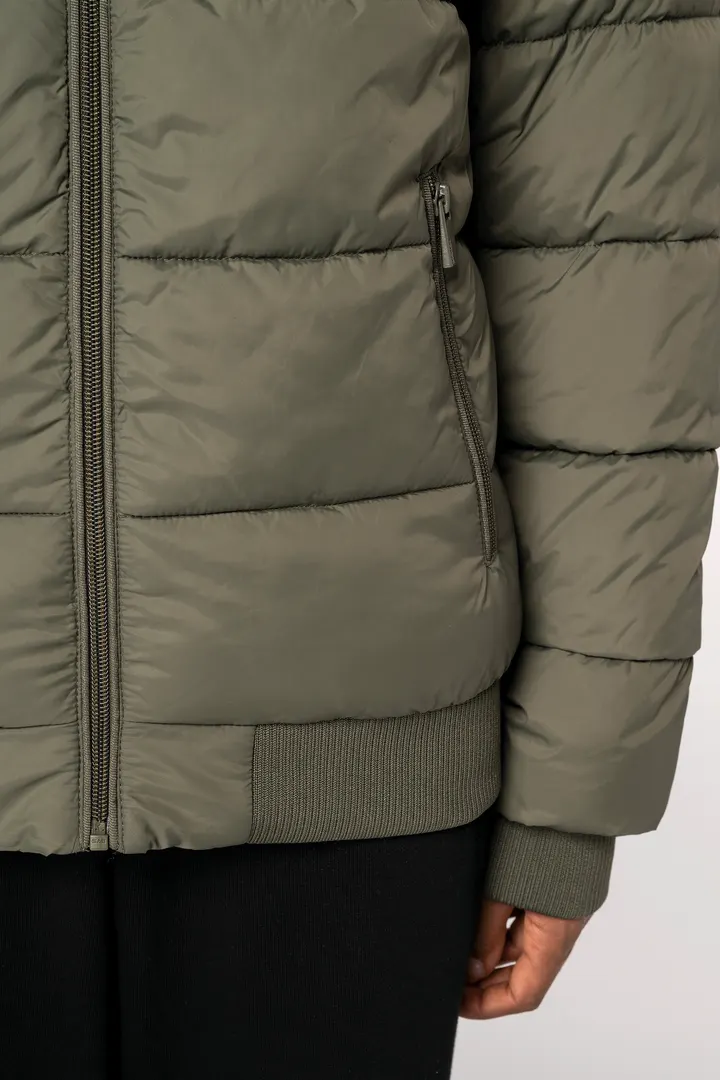 Umweltfreundliche Unisex-Steppjacke mit Teddykragen 4