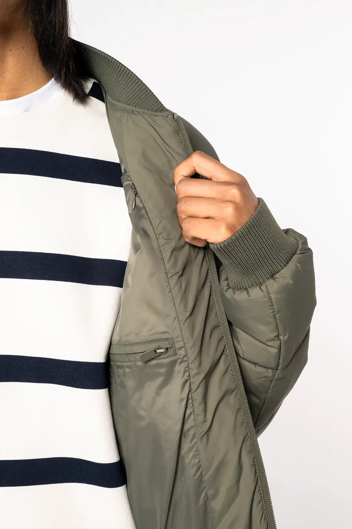 Umweltfreundliche Unisex-Steppjacke mit Teddykragen 5