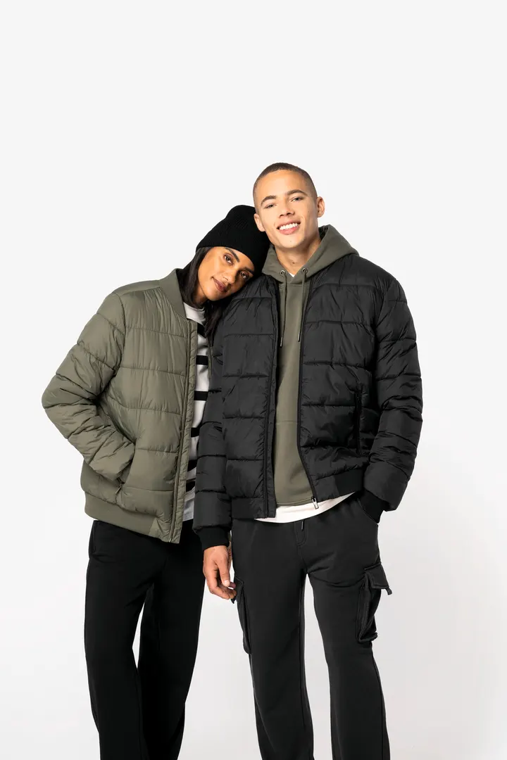 Umweltfreundliche Unisex-Steppjacke mit Teddykragen 8