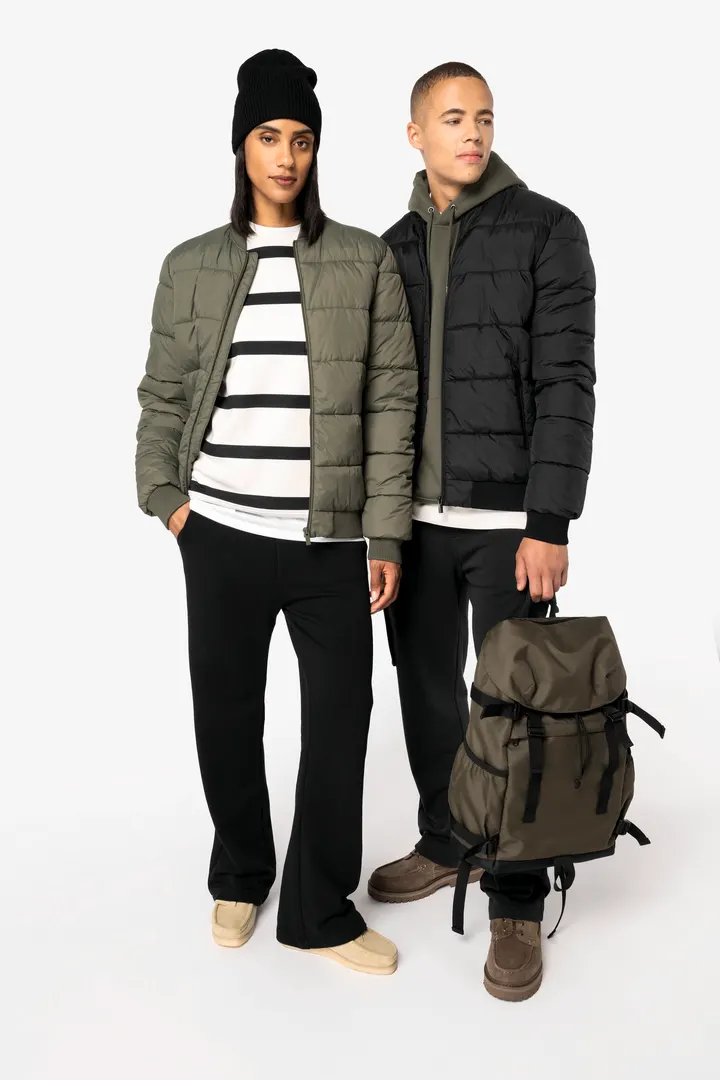 Umweltfreundliche Unisex-Steppjacke mit Teddykragen 9