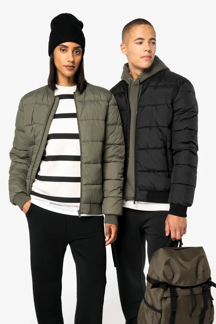 Umweltfreundliche Unisex-Steppjacke mit Teddykragen 10