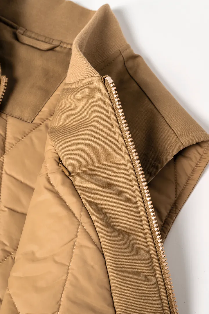Bodywarmer rembourré en sergé écoresponsable à col teddy unisexe 6