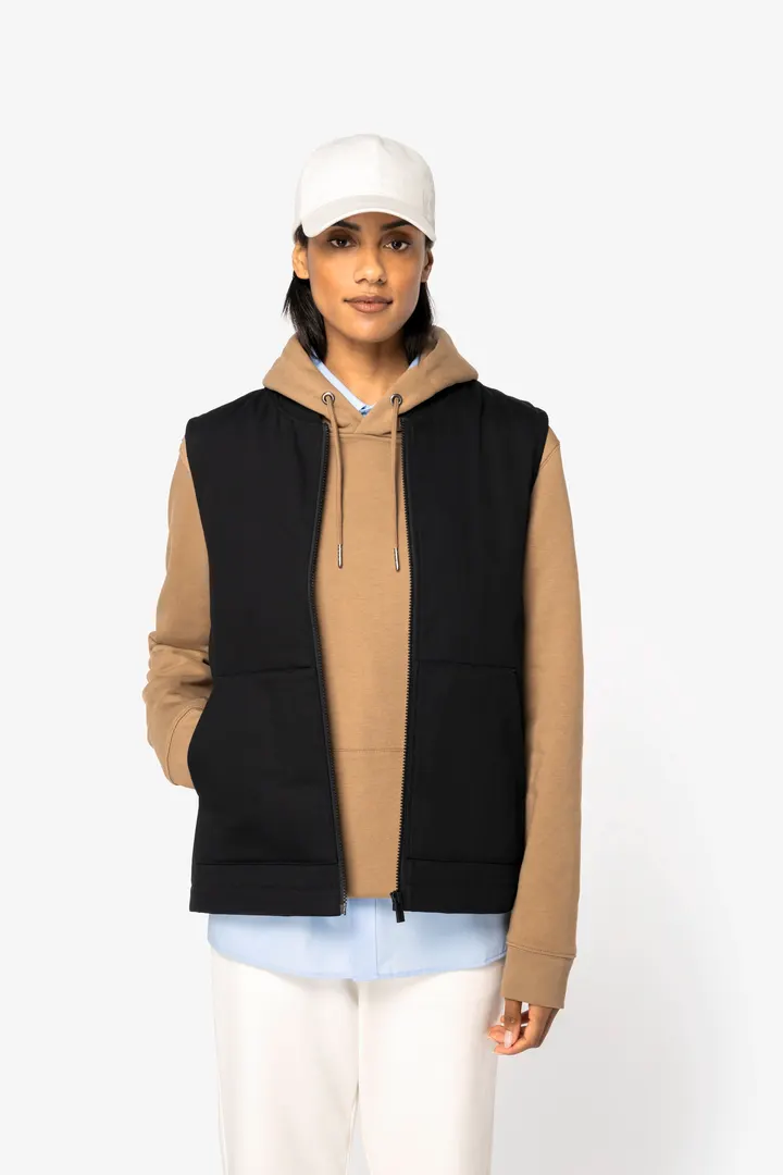 Bodywarmer rembourré en sergé écoresponsable à col teddy unisexe 8