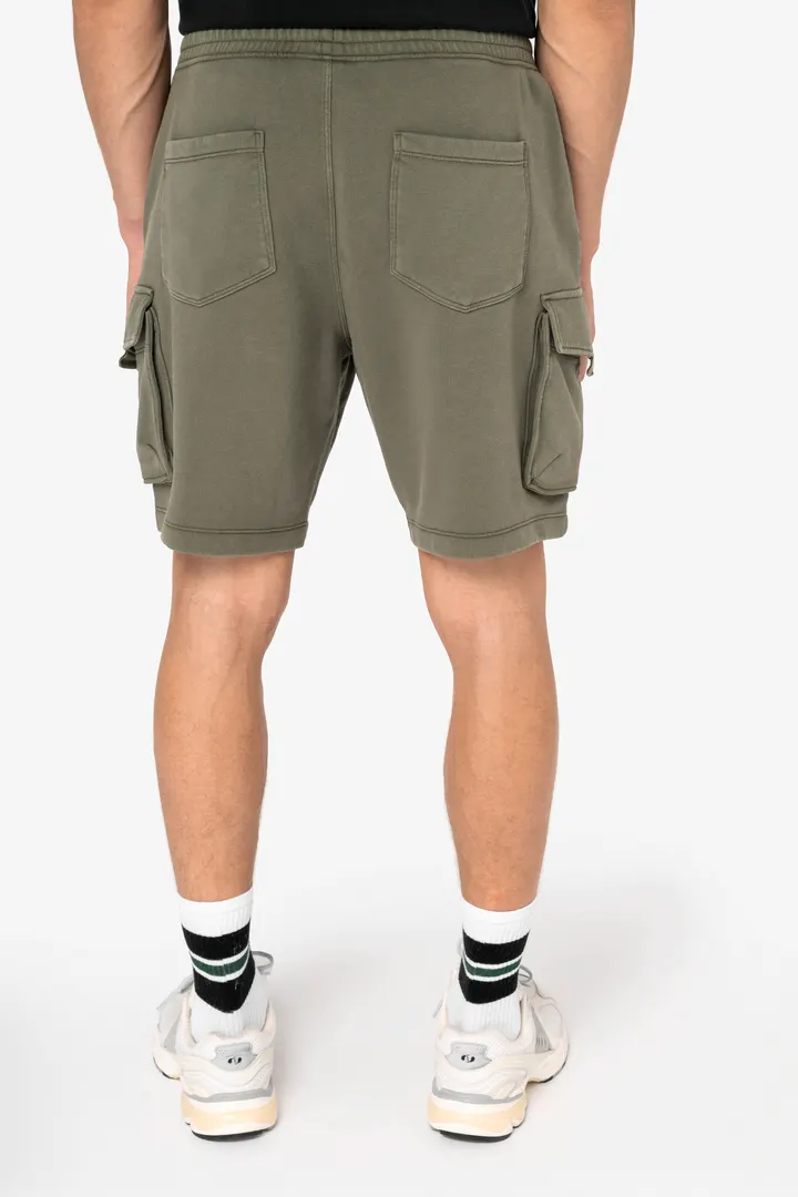 Umweltfreundliche ausgewaschene French Terry Cargo-Shorts für Herren 2