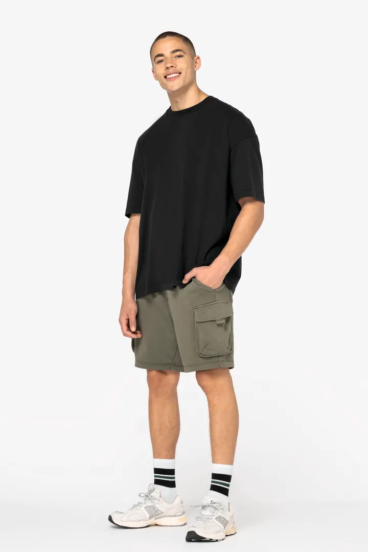 Umweltfreundliche ausgewaschene French Terry Cargo-Shorts für Herren 6