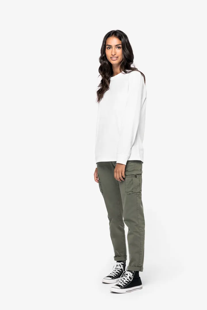 Umweltfreundliche ausgewaschene Cargohose für Damen