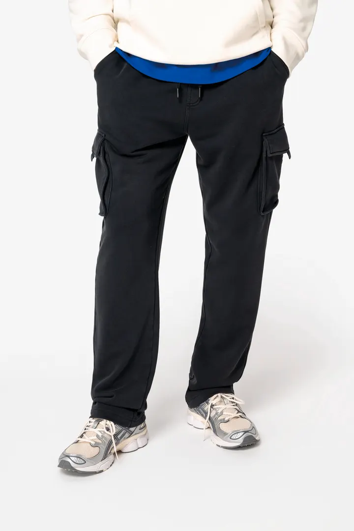 Umweltfreundliche Cargohose aus verwaschenem French Terry für Herren