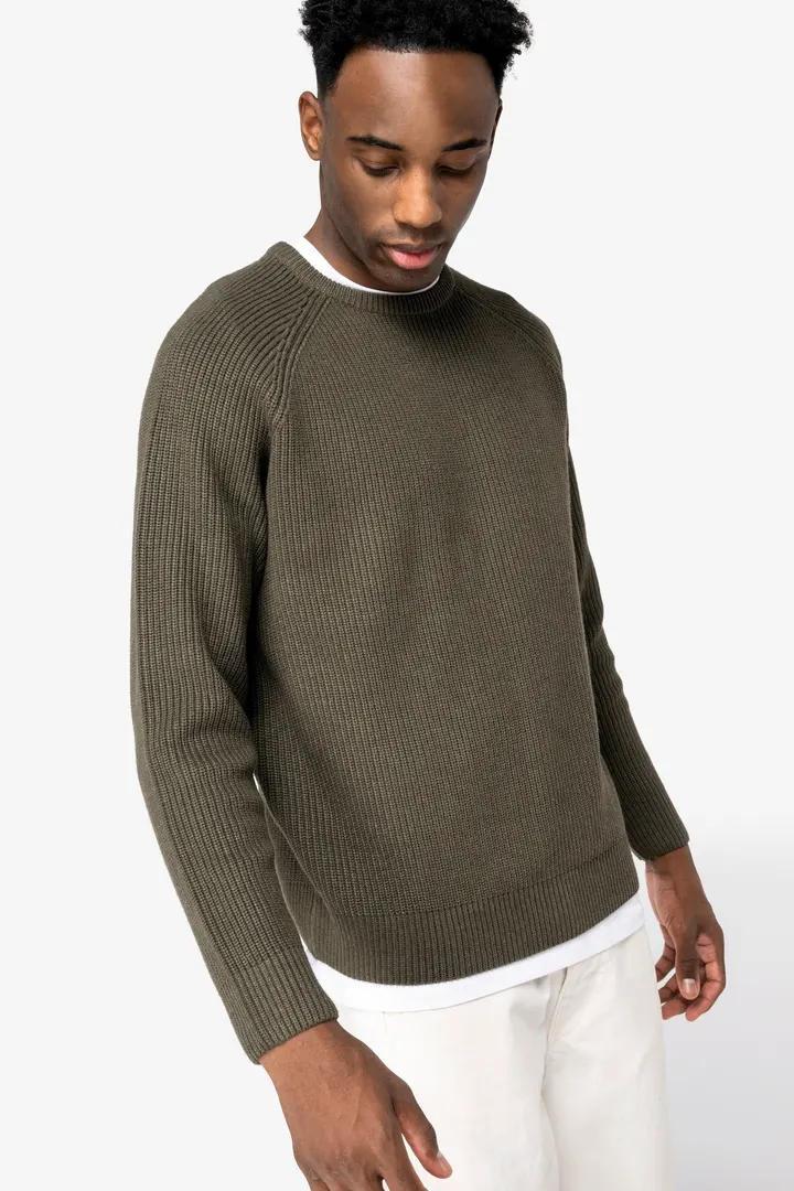 Pull écoresponsable à grosses mailles homme 3