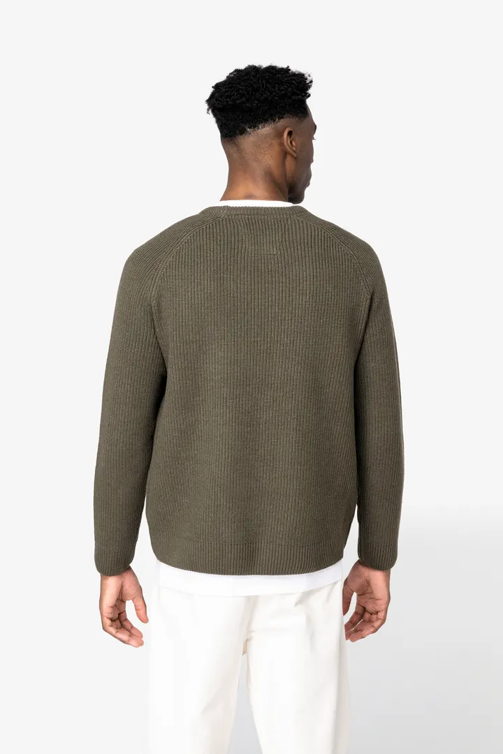 Pull écoresponsable à grosses mailles homme 4