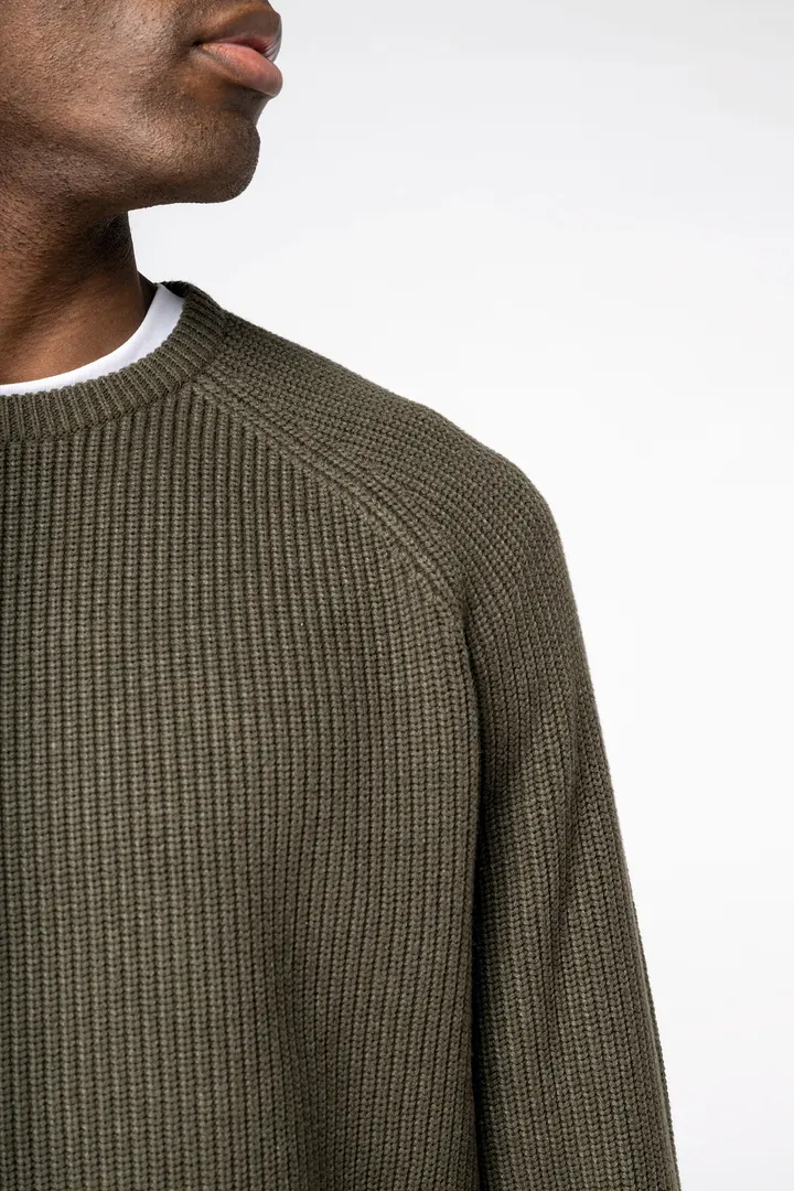 Pull écoresponsable à grosses mailles homme 6
