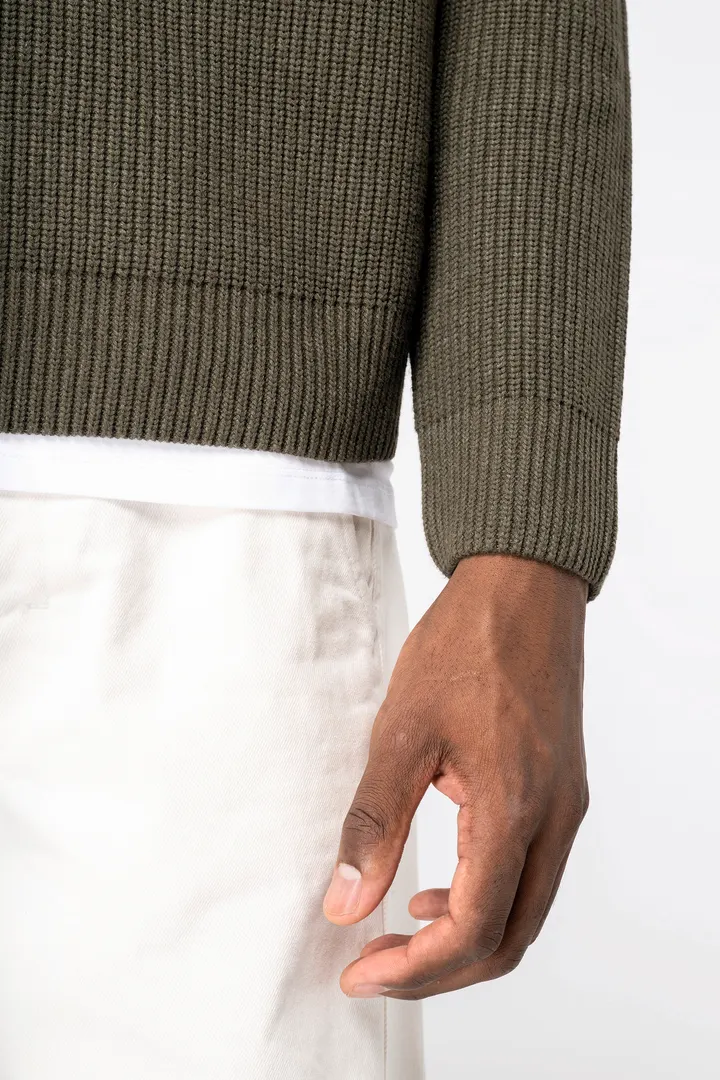 Pull écoresponsable à grosses mailles homme 7