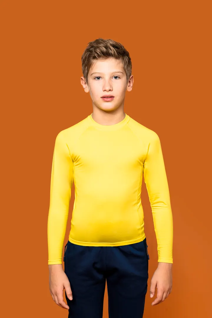 Kinder Langarm Doppelhaut T-Shirt. Schnelltrocknend 3