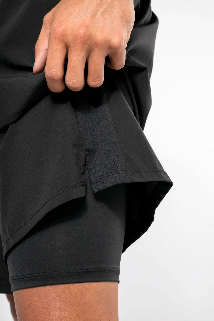 Umweltfreundliche 2-in-1-Shorts mit integrierter Untershort für Herren 18