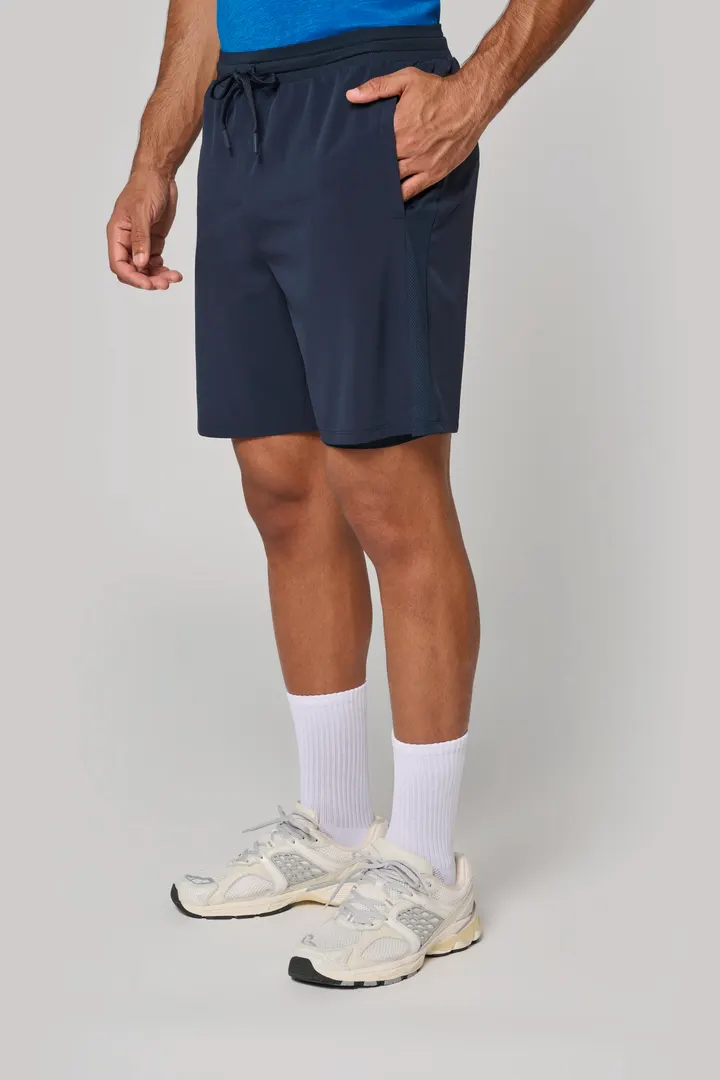 Umweltfreundliche 2-in-1-Shorts mit integrierter Untershort für Herren 11