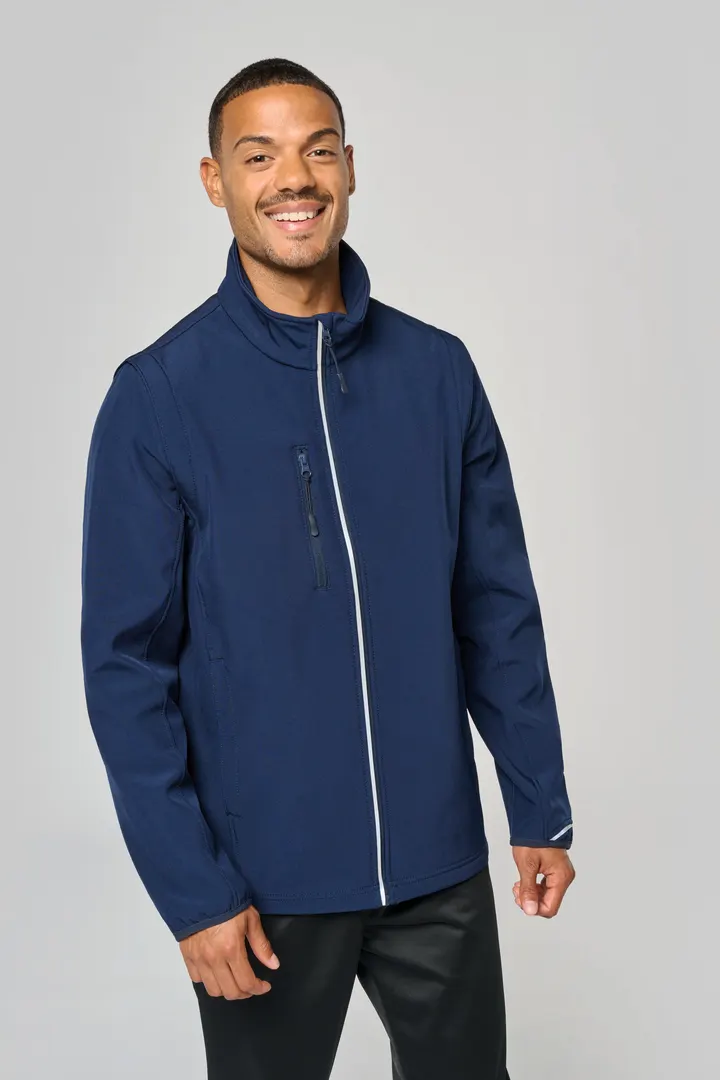 Veste softshell sport manches amovibles unisexe 4