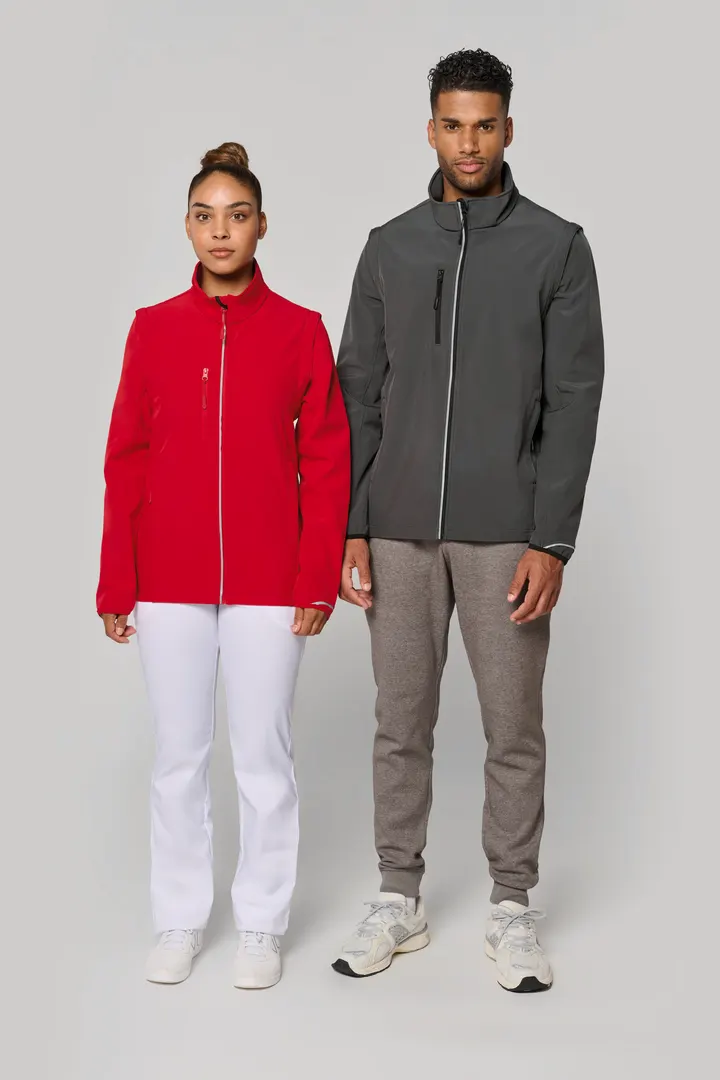 Veste softshell sport manches amovibles unisexe 35
