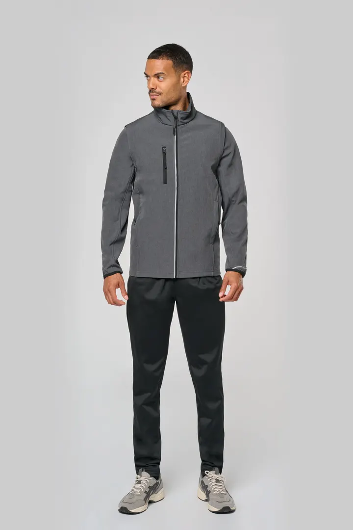 Veste softshell sport manches amovibles unisexe 16