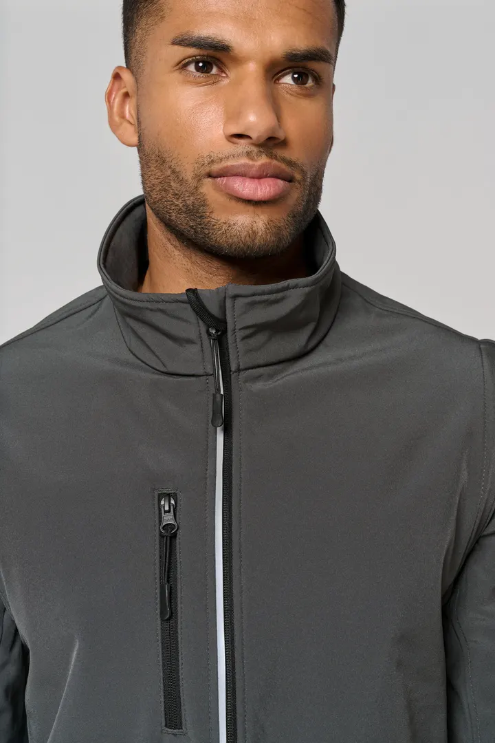 Veste softshell sport manches amovibles unisexe 14