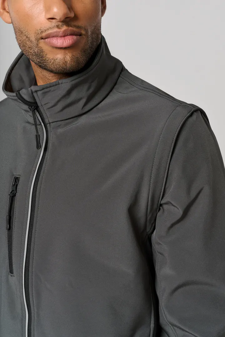 Veste softshell sport manches amovibles unisexe 17