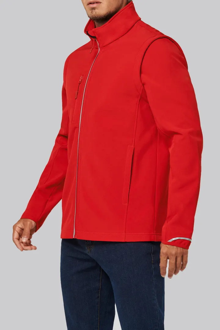 Veste softshell sport manches amovibles unisexe 3