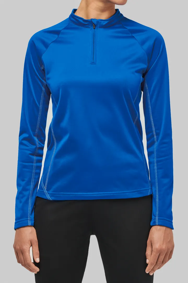 Sporttop mit langen Ärmeln ¼ Zip für Damen 2