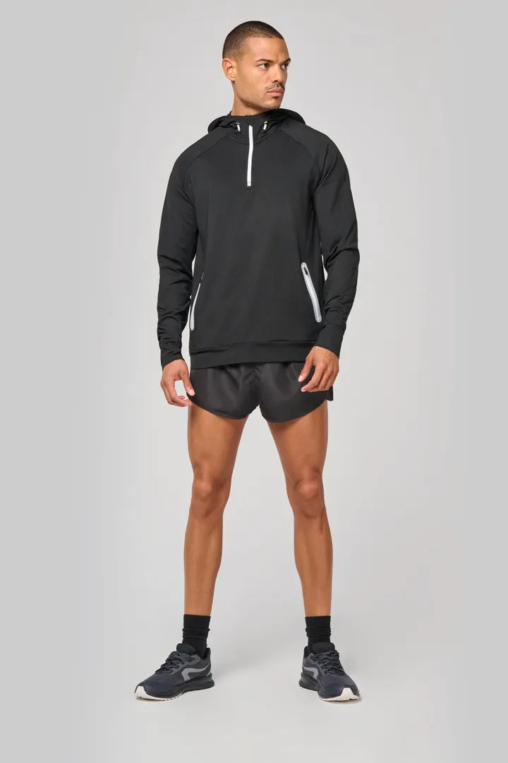Kapuzen-Sweatshirt 1/4 Sport-Reißverschluss Unisex 7