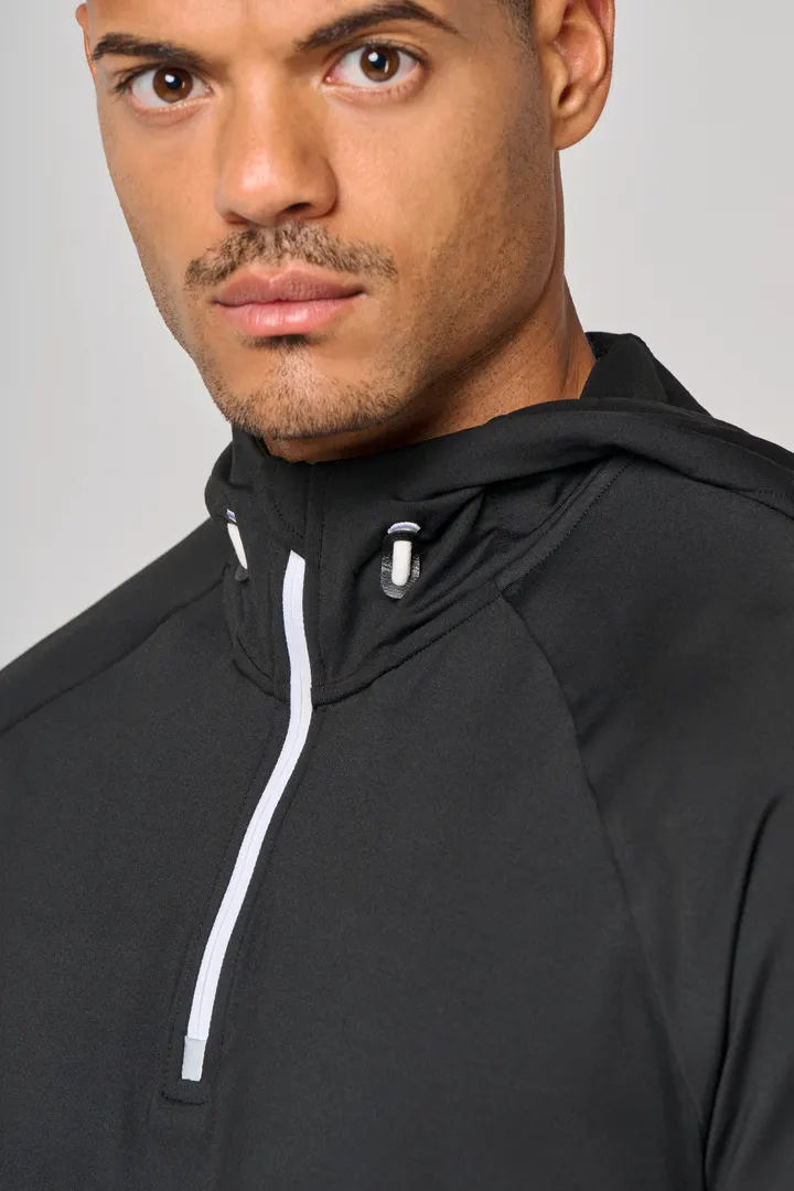 Kapuzen-Sweatshirt 1/4 Sport-Reißverschluss Unisex 11