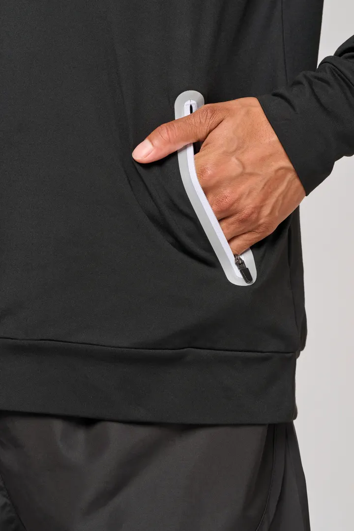 Kapuzen-Sweatshirt 1/4 Sport-Reißverschluss Unisex 16